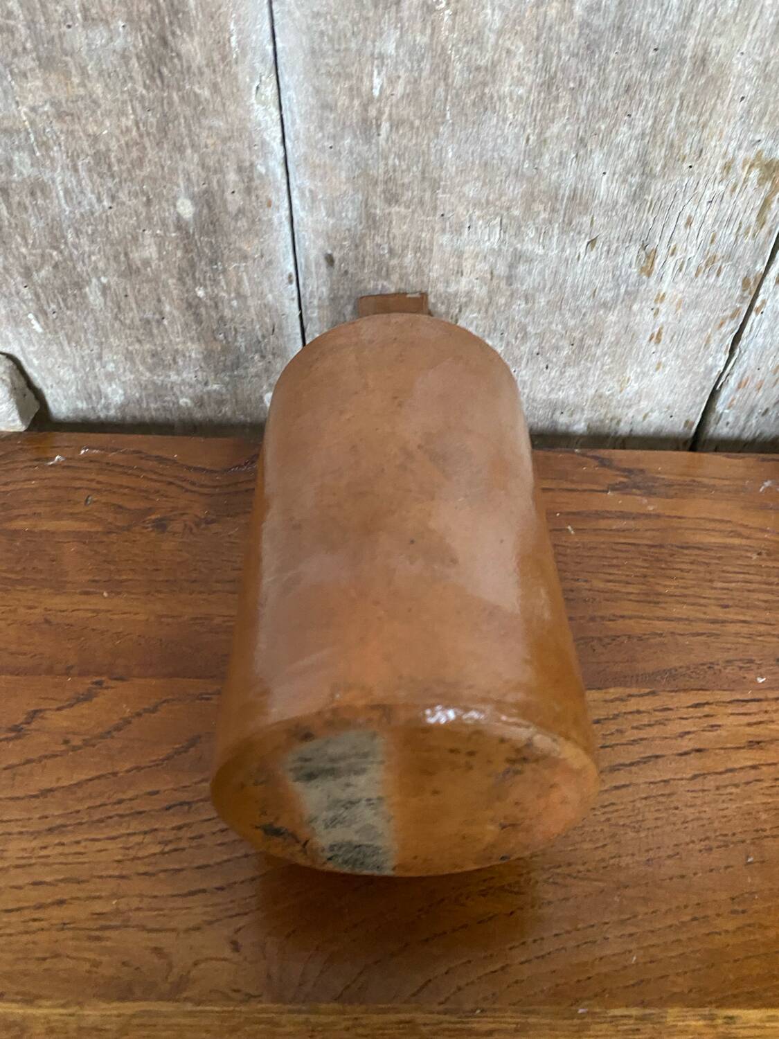 Antique Doulton Lambeth Brown Salt Stoneware Bottle Square Base 1860