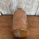 Antique Doulton Lambeth Brown Salt Stoneware Bottle Square Base 1860