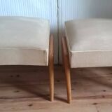 Pair of large vintage 1950s ottoman footstools.