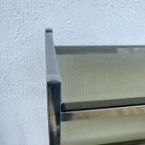 Chrome shelf with smoked glass