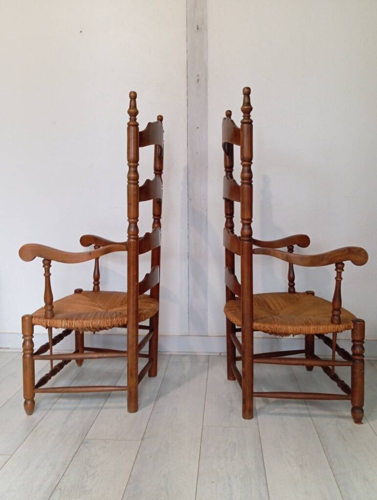 Pair of nursing or fireside armchairs