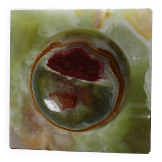 Cendrier Mid-Century onyx vert naturel Italie années 60-70