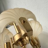 Shell and brass chandelier from the 70s