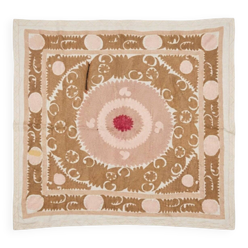 Vintage hand-embroidered tablecloth 132x146 cm