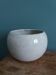 Signed glazed stoneware ball planter