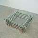 Sculptural French chrome coffee table