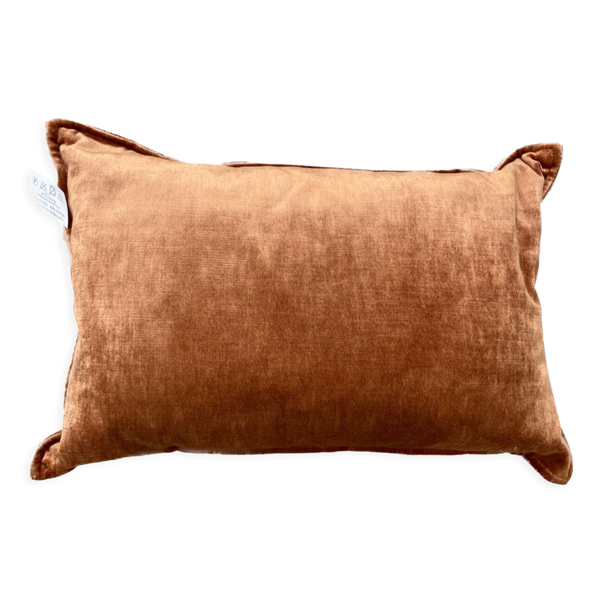 Coral velvet cushion 35x50 cm