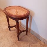 Tabouret canné bois