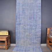 Blue Vintage Turkish Runner Rug sku1302