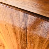 Art Deco chest of drawers in flambé walnut veneer circa 30's/ 40's
