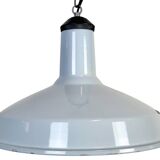 Industrial Light Blue Enamel Factory Pendant Lamp, 1960s