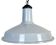 Lampe à suspension industrielle en émail bleu clair, années 1960
