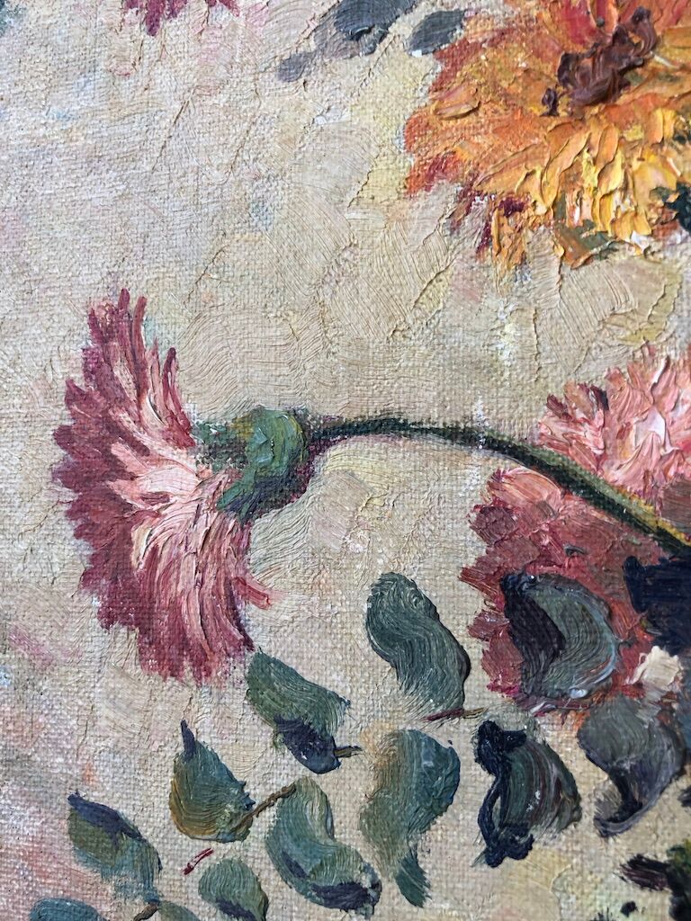 Painting on canvas bouquet