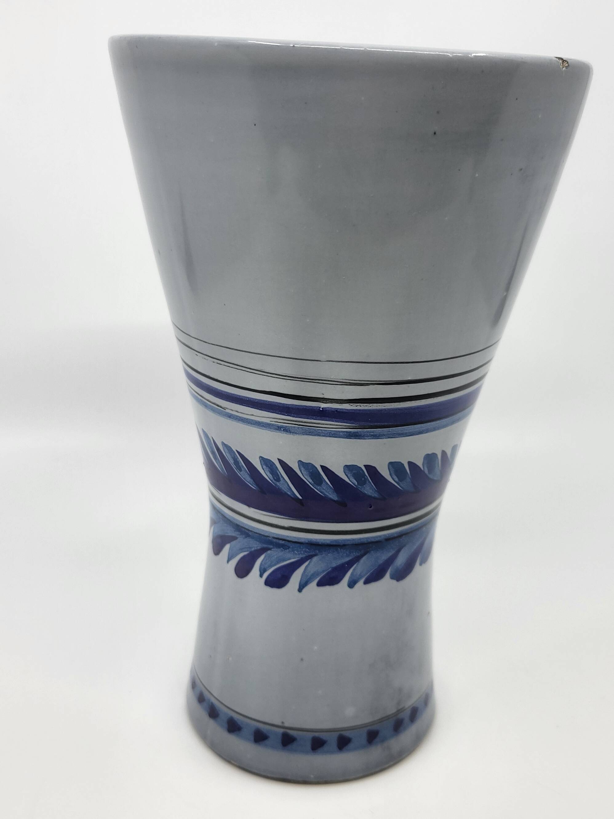 Roger Capron cornet vase in French ceramic Vallauris 1950
