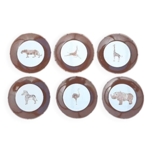 lot de 6 assiettes vintage