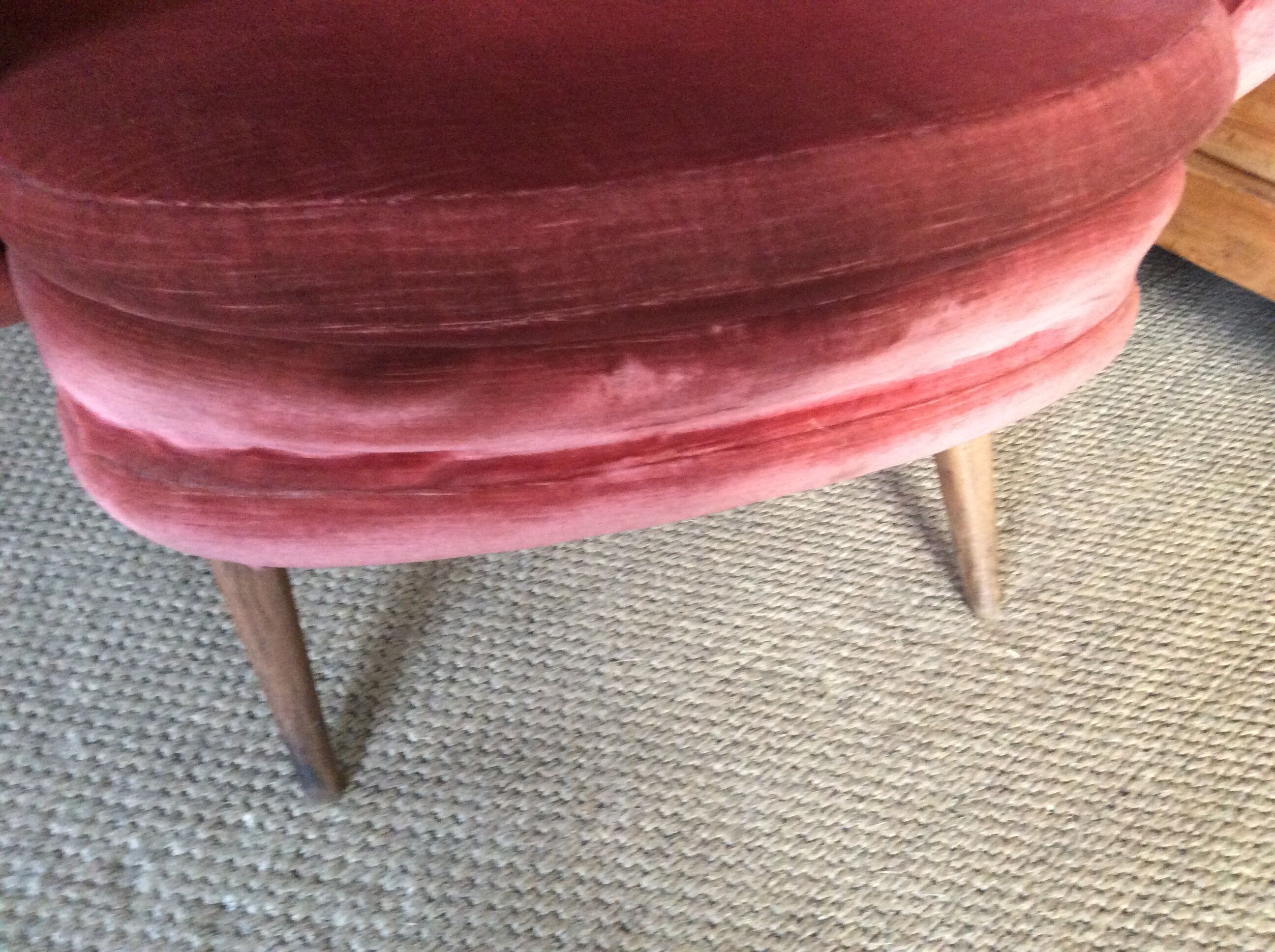 Velvet armchair