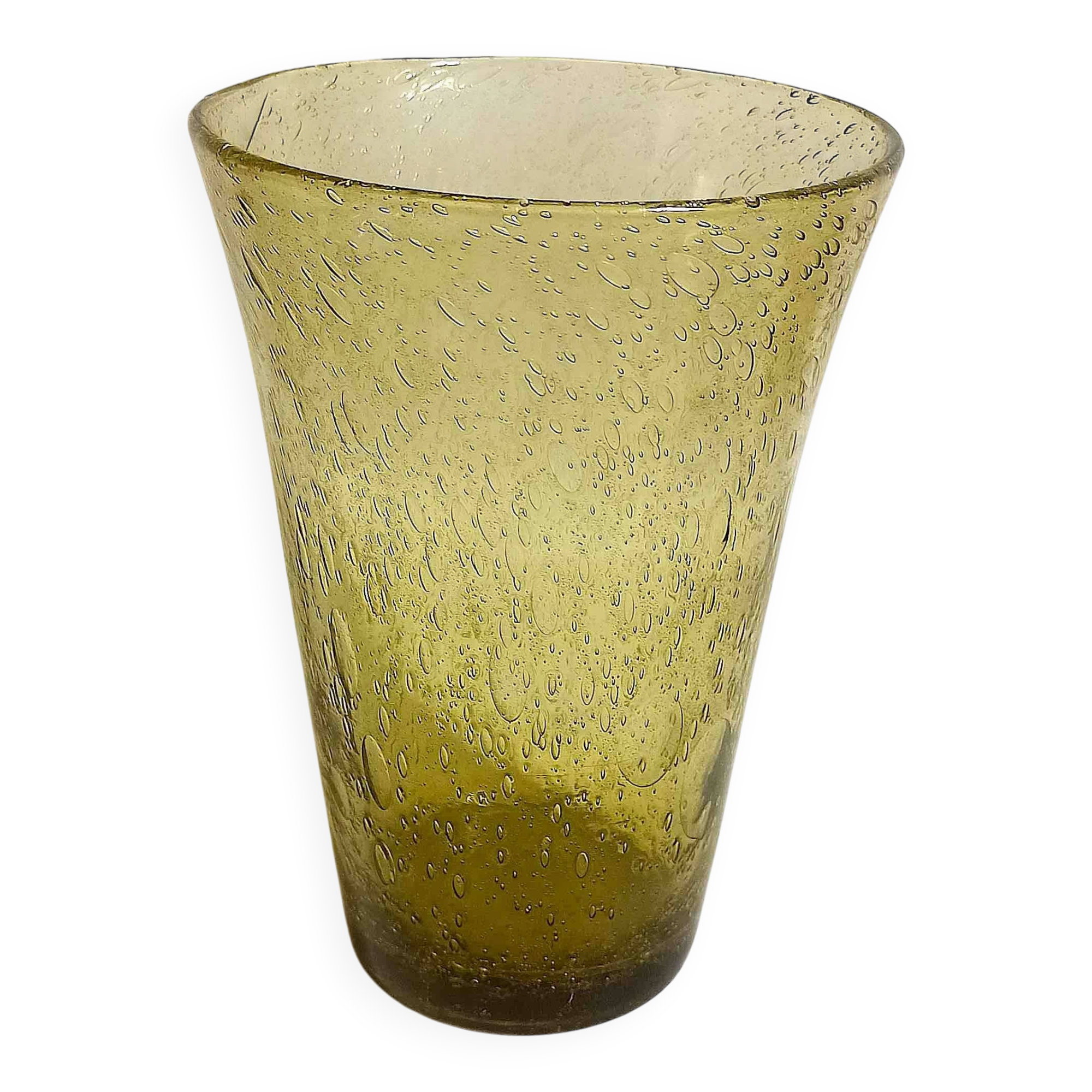 Biot bubble glass vase from the 70s, height 25 cm