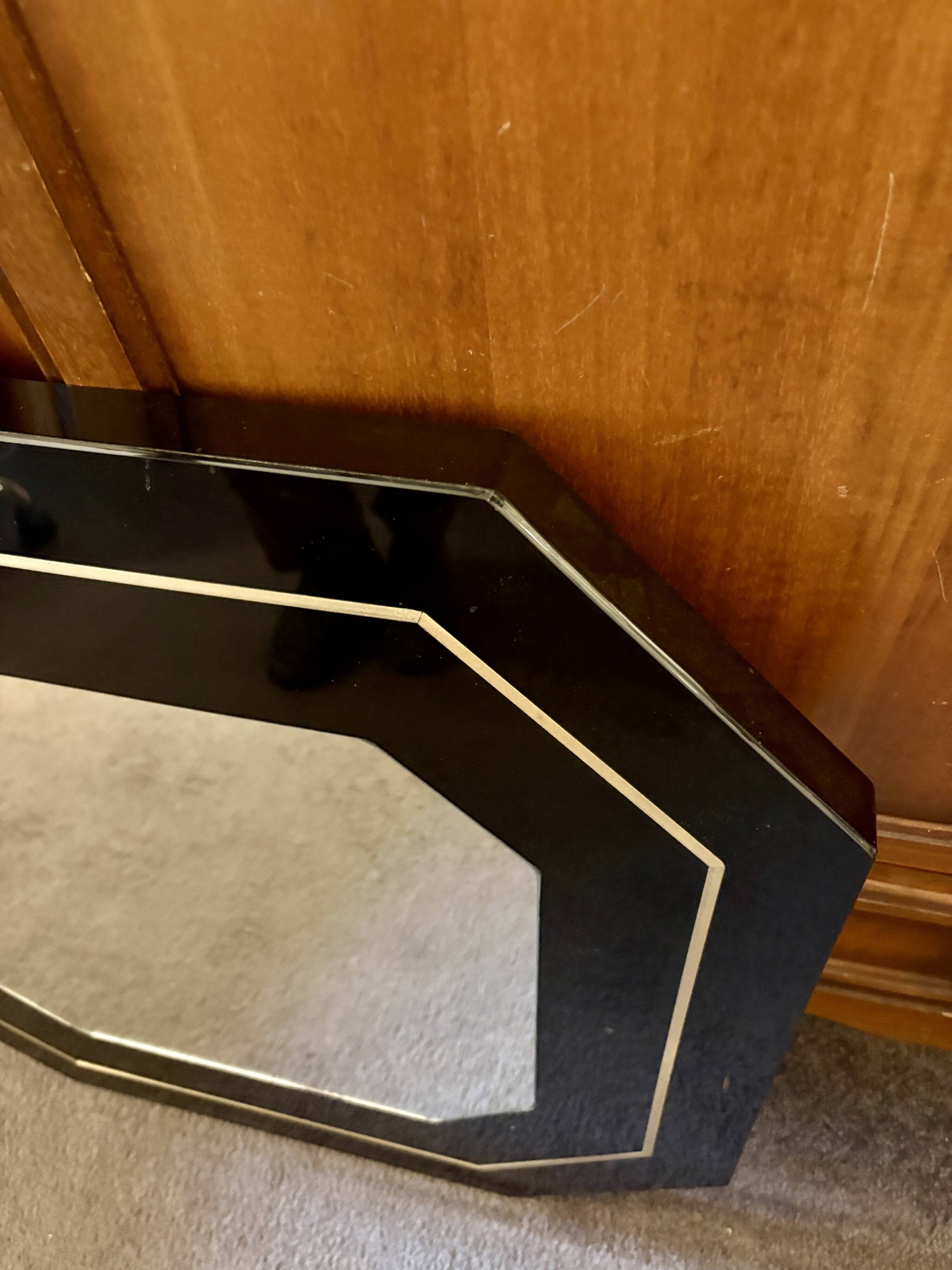 Octagonal mirror Eric Maville 1970s
