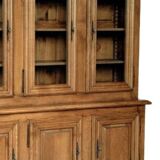 Vaisselier, Bibliothèque en merisier massif sablé