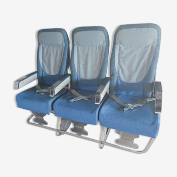 Row of 3 aircraft seats of the German airline Condor