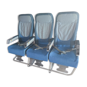 Row of 3 airplane seats of the German airline Condor