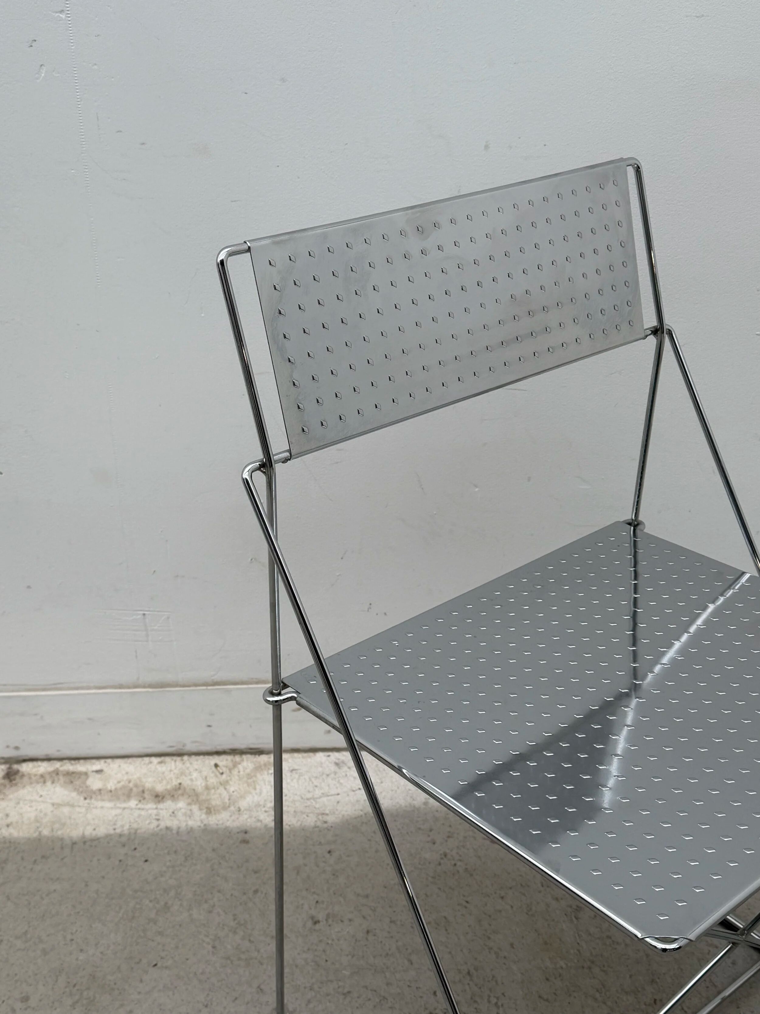 Nuova X Line chair for Magis in chrome, Italy 1980