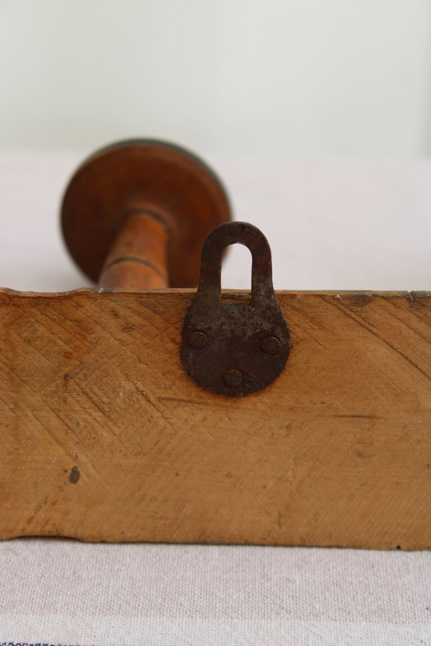 Old wooden coat rack