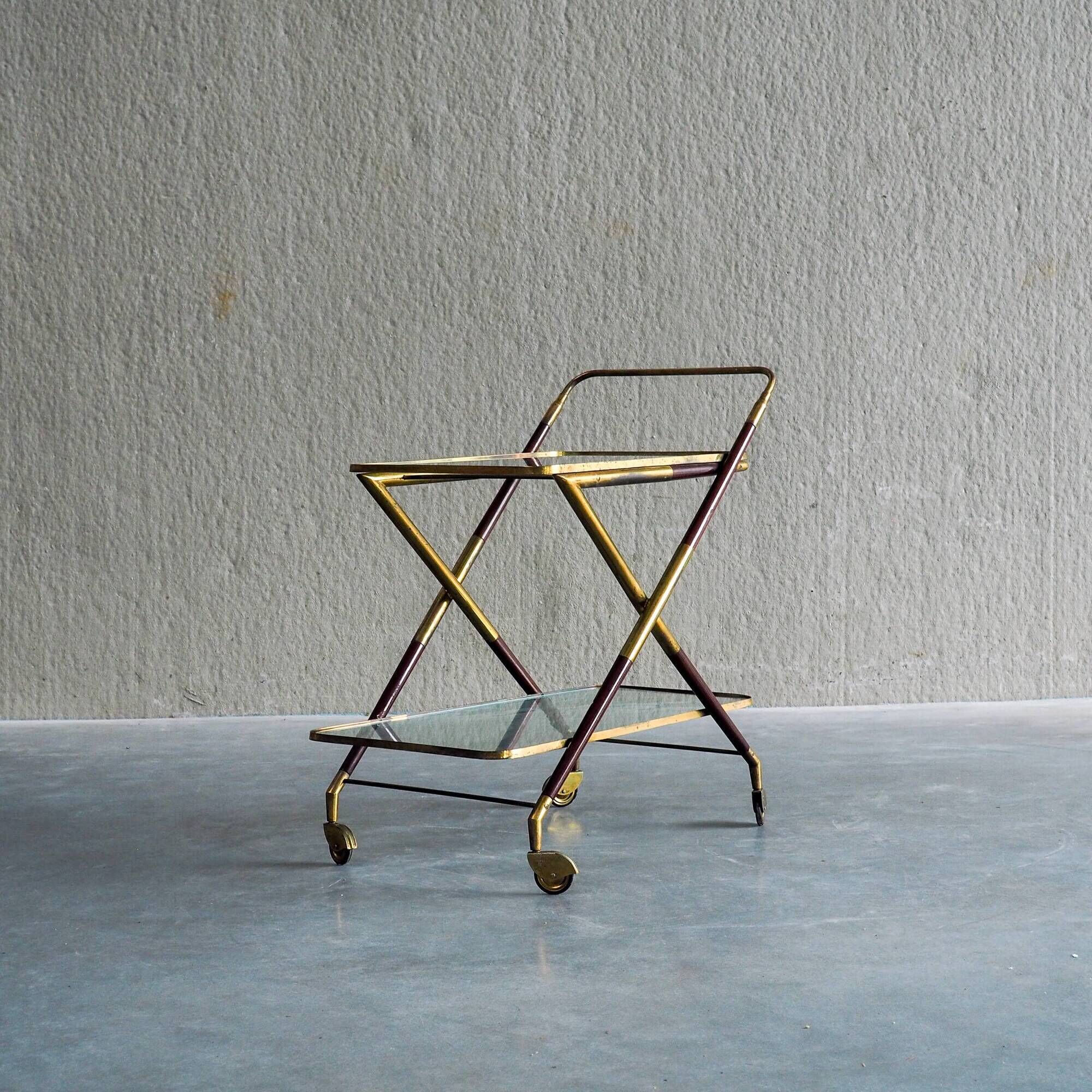 1950s Italian Bar Trolley, Attributed to Cesare Lacca