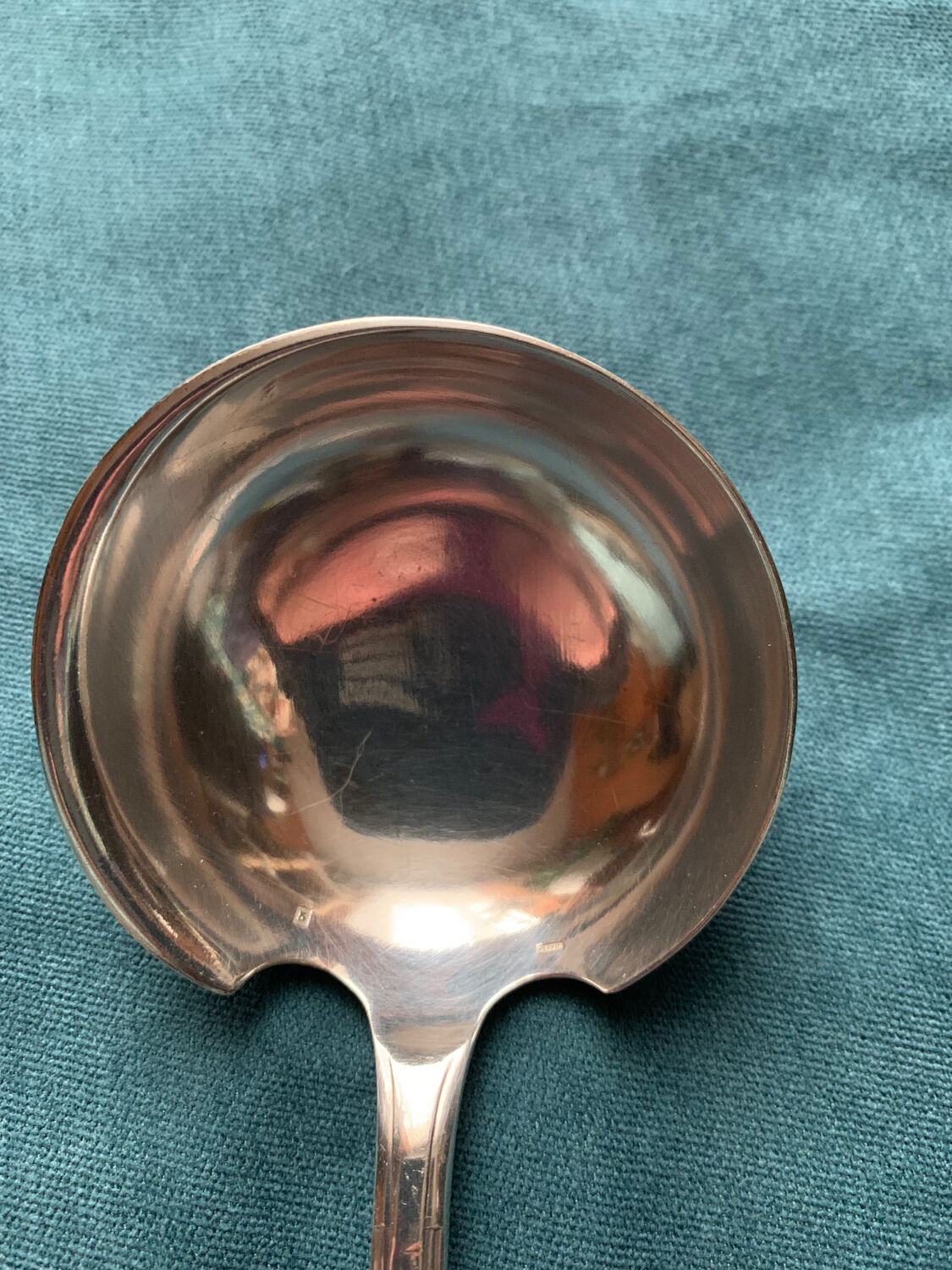 Silver metal cream ladle in very good condition