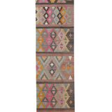 Vintage Turkish Oushak Handwoven Rug 72x384 cm