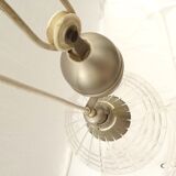 Pendant lamp rise and drop in transparent cut glass
