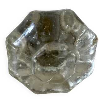 Antique door handle Diamond glass and brass