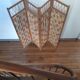 Wood and rattan screen