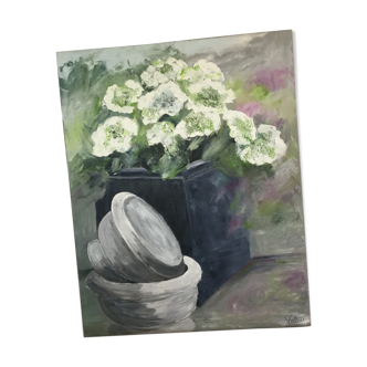 Acrylic table on canvas