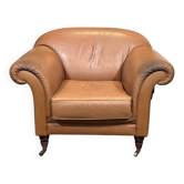 English club armchair in leather, modern production from the 1990s.