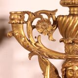 Paire d'appliques en bois doré - Italie- 19° siècle