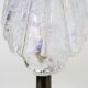 Large foliage table lamp in glass and anthracite gray metal. 80 years
