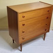 Vintage Scandinavian chest of drawers in teak and teak veneer, 1960s