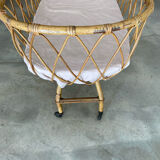 Rattan cradle with mattress
