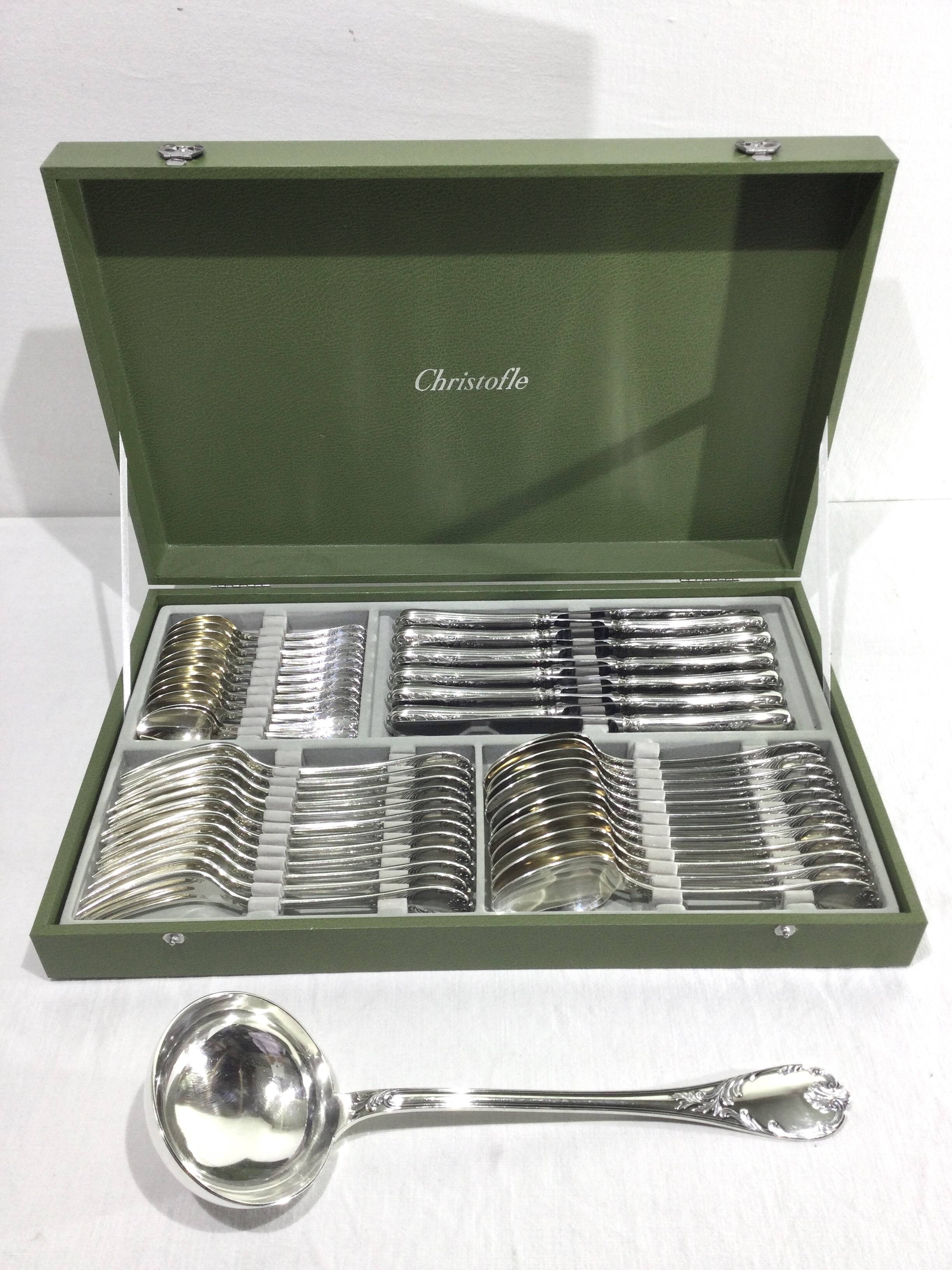 Christofle – 49-piece cutlery set Marly model