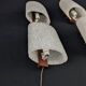 Ensemble de 4 appliques murales scandinave en teck et perspex