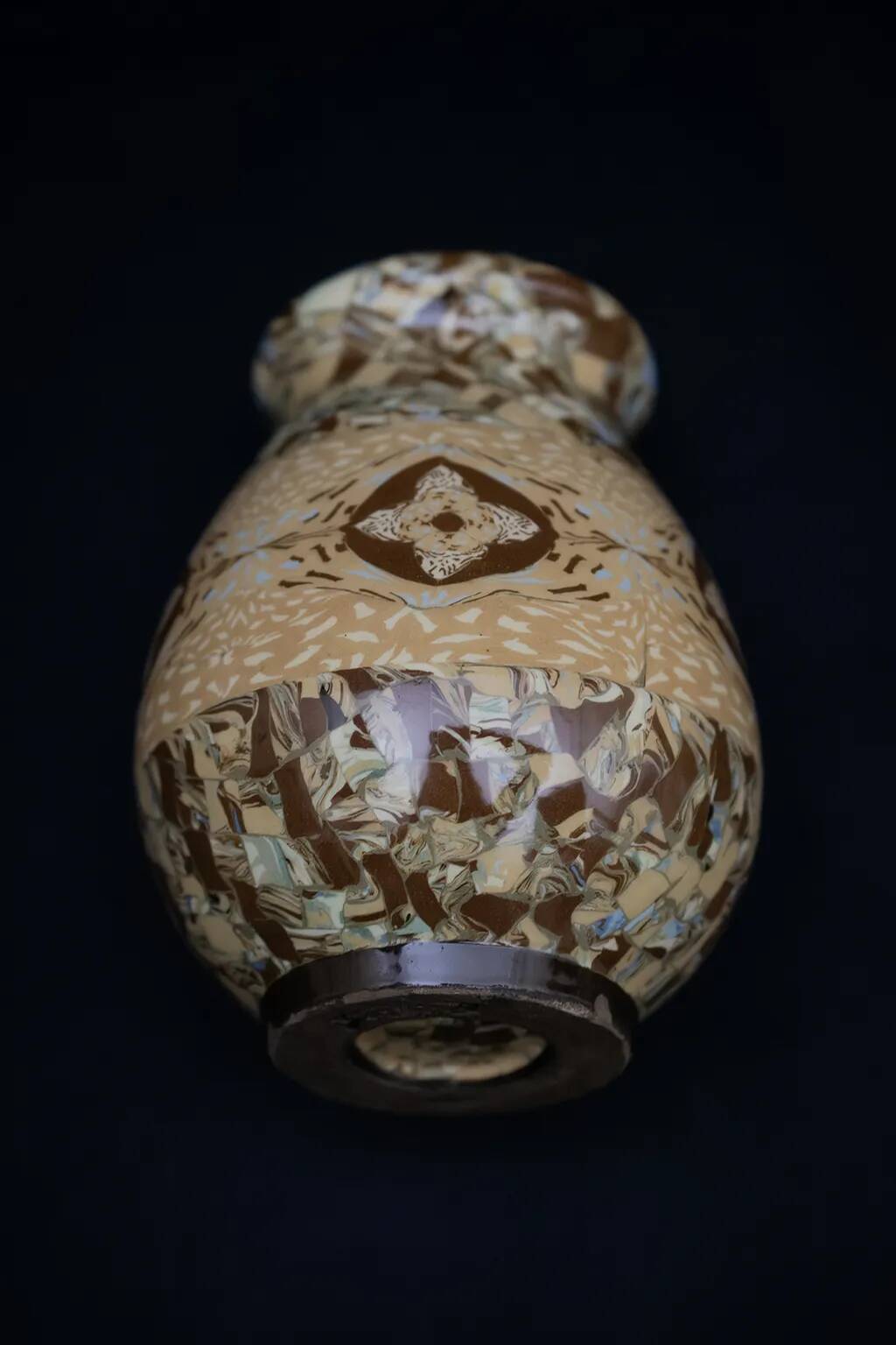 Vase Gerbino en terre mêlée à nuances beiges