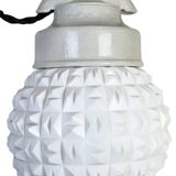 Vintage White Porcelain Pendant Light, 1970s