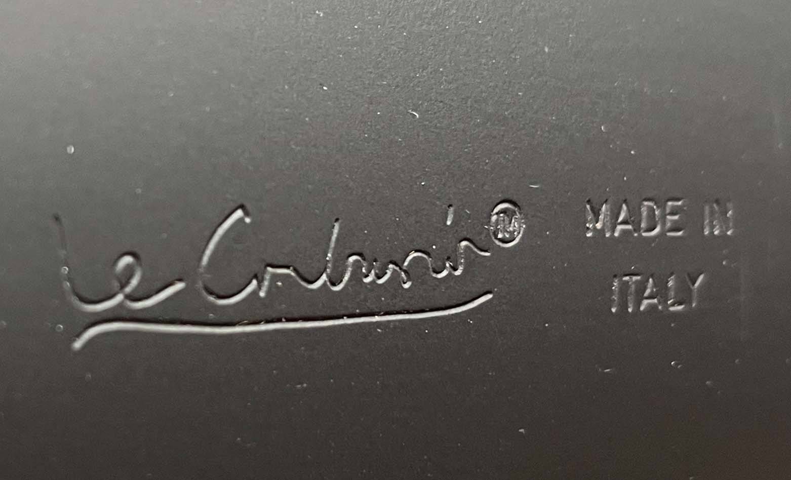 Italian model LC6 dining or office table in metal and glass by Le Corbusier, Pierre Jeanneret, Charlotte Perriand for Cassina.