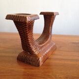 Pair of double ceramic candlesticks