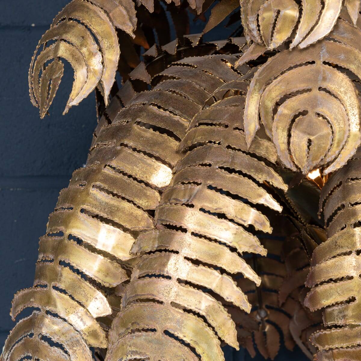 Lampadaire en palmier francaise du xxe siecle, christian techoueyres pour maison jansen