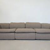 Confidential Seating Set by Alberto Rosselli for Saporiti, Beige Boucle Fabric, Italy, 1970s