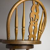 Vintage wooden bar chair, 1992