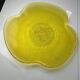 Grand plat jaune transparent Vintage