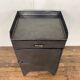 Old Industrial workshop furniture with 1 door 1 drawer in patinated iron
